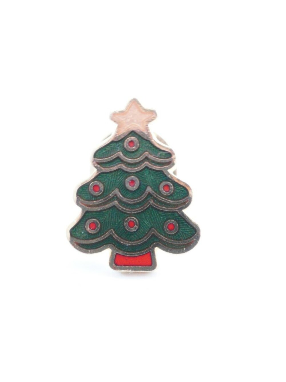 Vintage Christmas Tree Lapel Pin 1989 Hallmark Cards Gold Tone Holiday